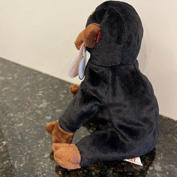 TY Congo the Gorilla Beanie Baby 1996. Size 6.5”With Ear tag - Picture 6 of 11